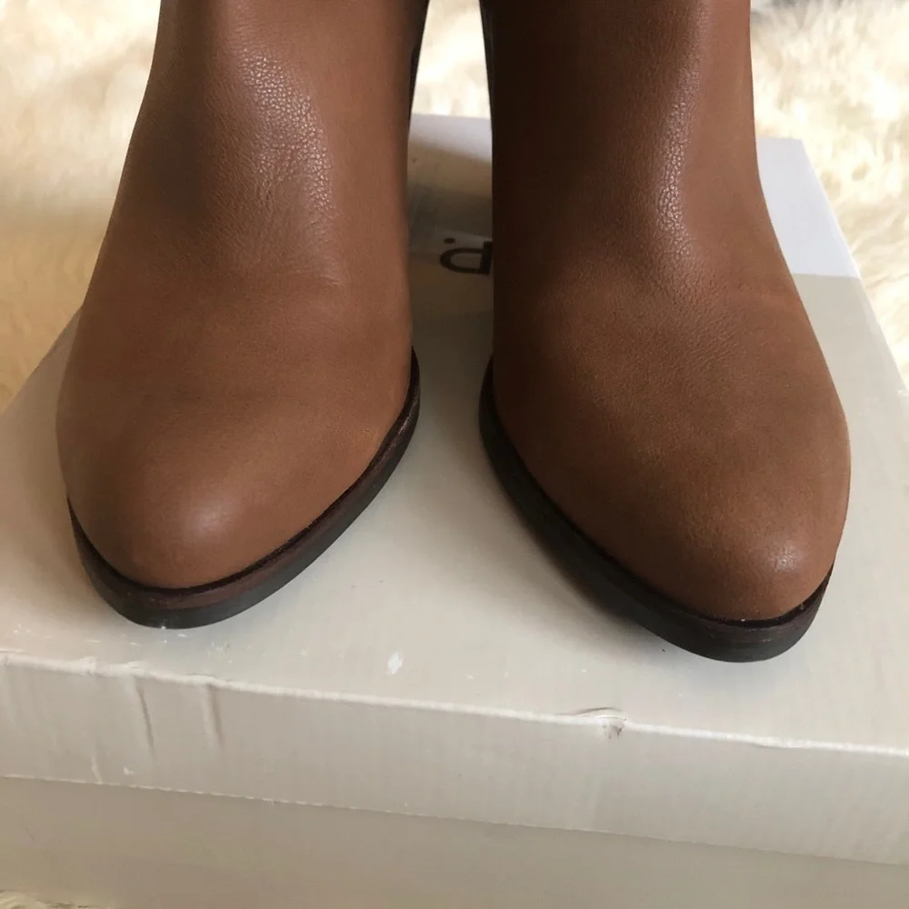 BP Jett Leather Ankle Bootie In Cognac 10
